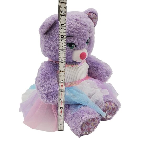 Build A Bear Anna Disney Frozen‎ Purple Teddy Suffed Animal 18 Inch w/ Dress - Picture 7 of 9